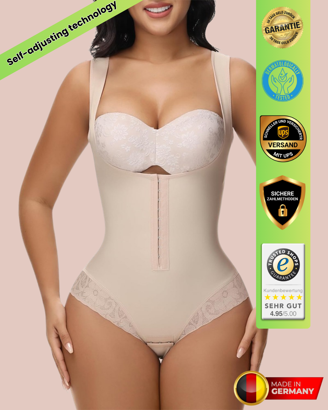 Princess Shape™ – Curvy-Body „Cachetero“ Schwarz
