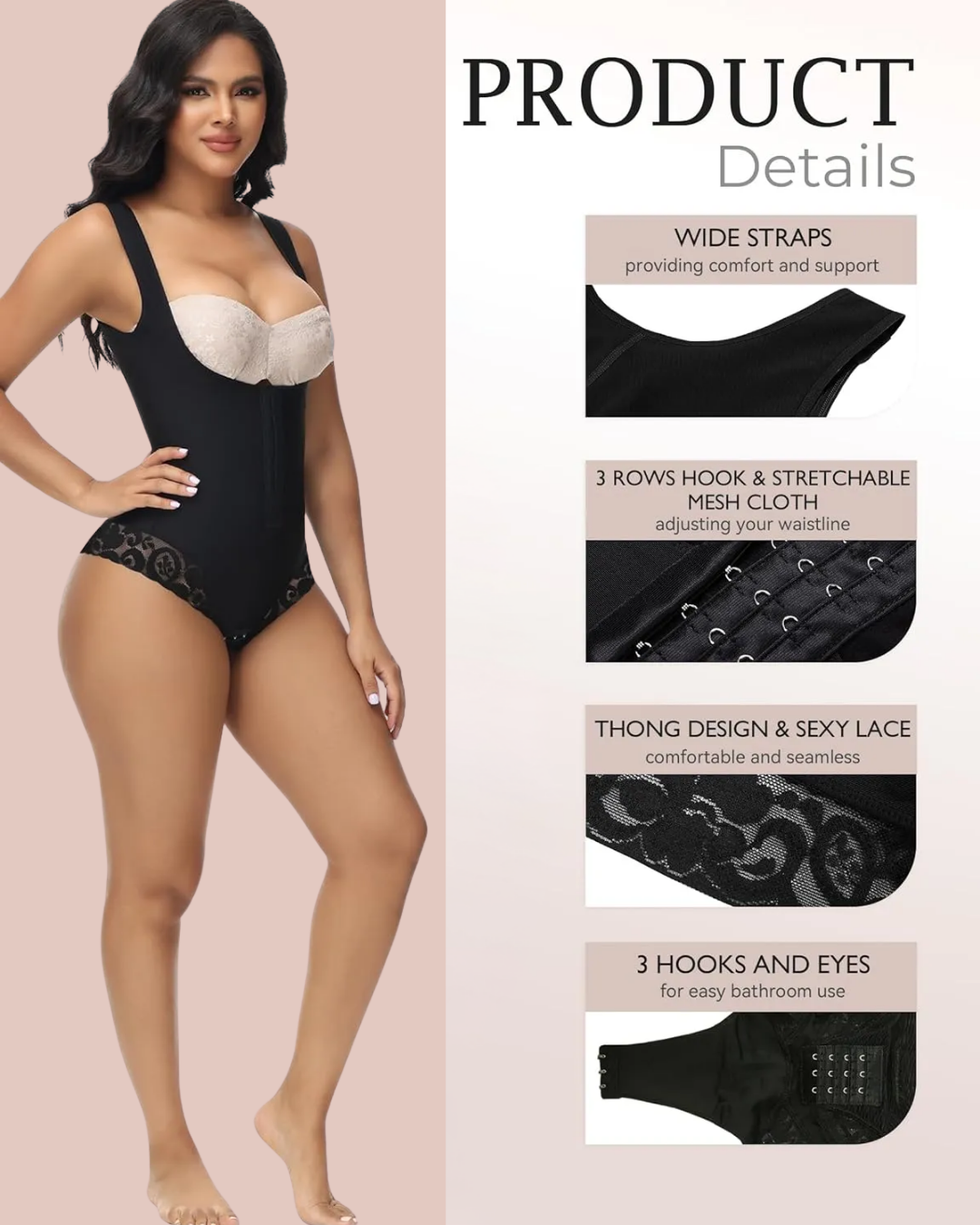Princess Shape™ – Curvy-Body „Cachetero“ Schwarz